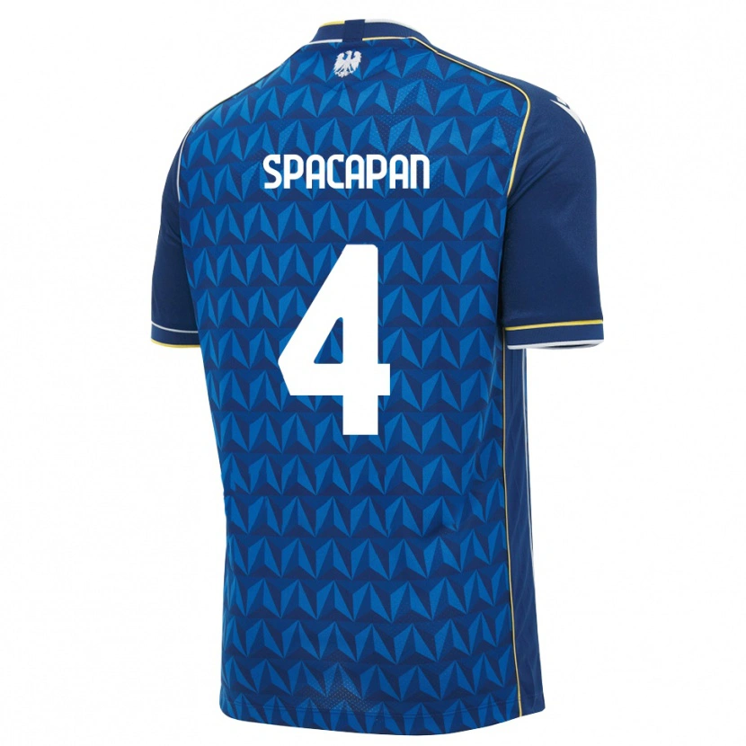 Danxen Męski Luka Spacapan #4 Królewski Niebieski Biały Niebieski Wyjazdowa Koszulka 2026/27 Koszulki Klubowe