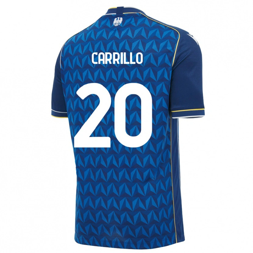 Danxen Męski Pietro Carrillo #20 Królewski Niebieski Biały Niebieski Wyjazdowa Koszulka 2026/27 Koszulki Klubowe