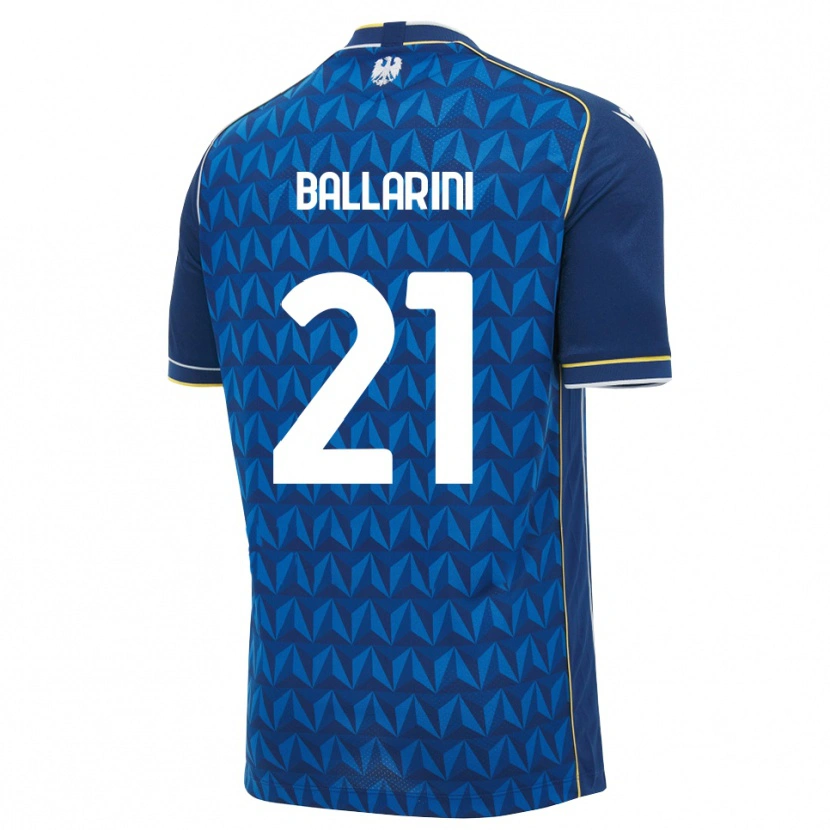 Danxen Męski Marco Ballarini #21 Królewski Niebieski Biały Niebieski Wyjazdowa Koszulka 2026/27 Koszulki Klubowe