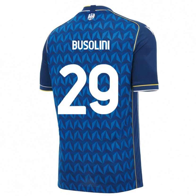 Danxen Męski Alessandro Busolini #29 Królewski Niebieski Biały Niebieski Wyjazdowa Koszulka 2026/27 Koszulki Klubowe