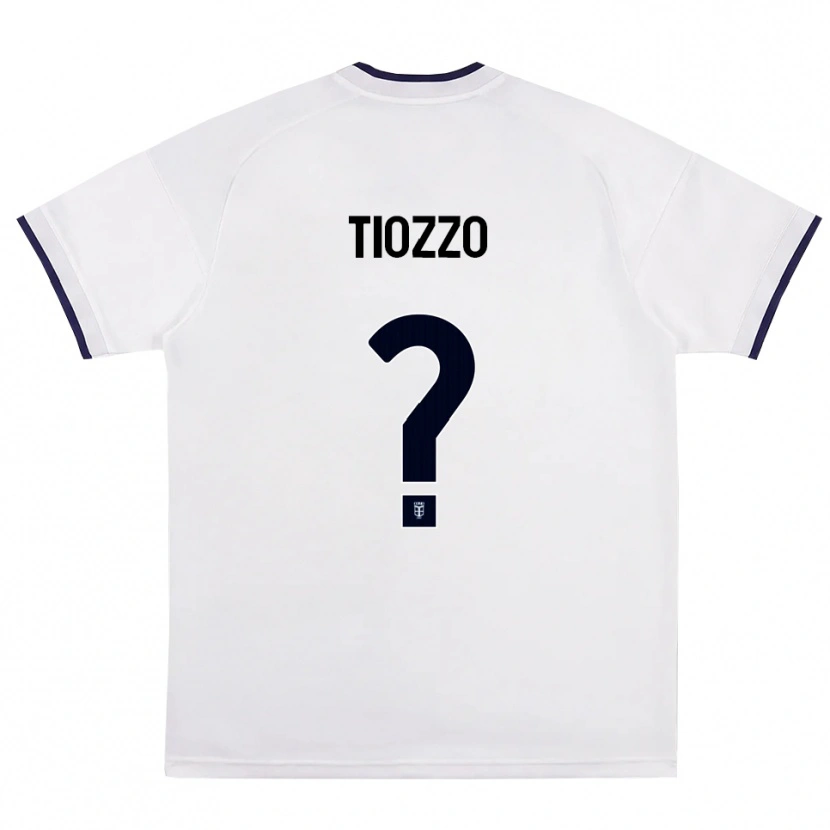 Danxen Męski Leonardo Tiozzo #0 Biały Czerwony Królewski Niebieski Wyjazdowa Koszulka 2026/27 Koszulki Klubowe