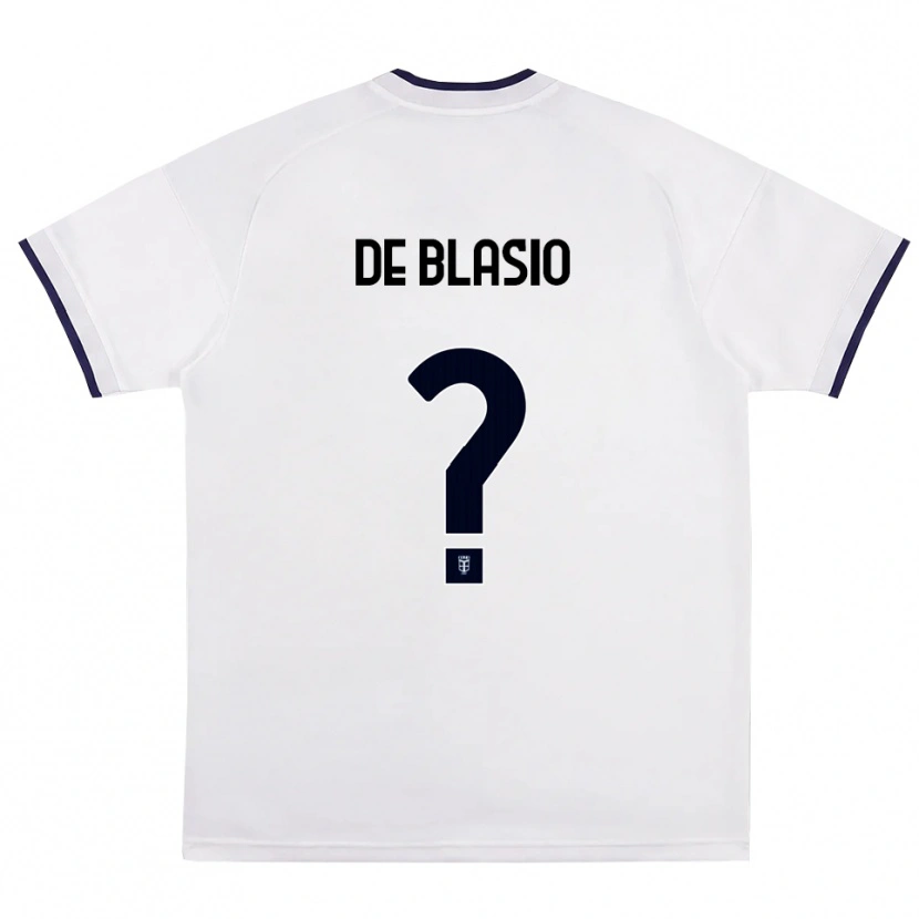 Danxen Męski Francesco De Blasio #0 Biały Czerwony Królewski Niebieski Wyjazdowa Koszulka 2026/27 Koszulki Klubowe
