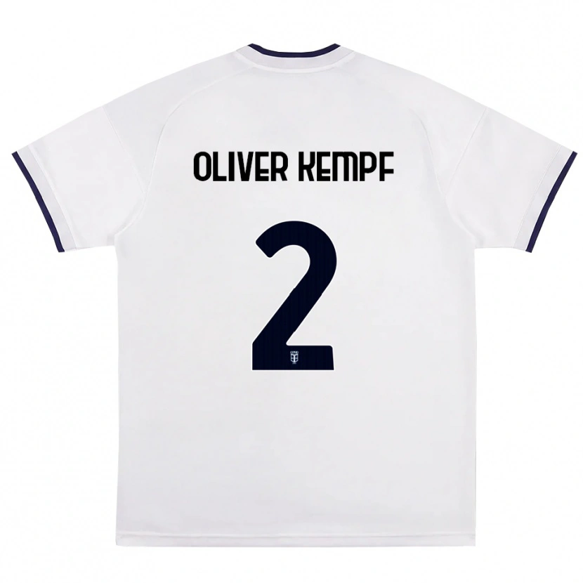 Danxen Męski Marc Oliver Kempf #2 Biały Czerwony Królewski Niebieski Wyjazdowa Koszulka 2026/27 Koszulki Klubowe