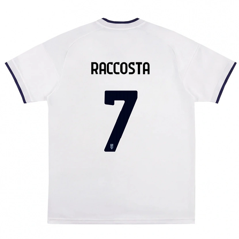 Danxen Męski Jacopo Raccosta #7 Biały Czerwony Królewski Niebieski Wyjazdowa Koszulka 2026/27 Koszulki Klubowe
