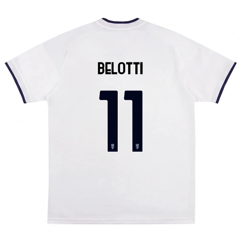 Danxen Męski Andrea Belotti #11 Biały Czerwony Królewski Niebieski Wyjazdowa Koszulka 2026/27 Koszulki Klubowe