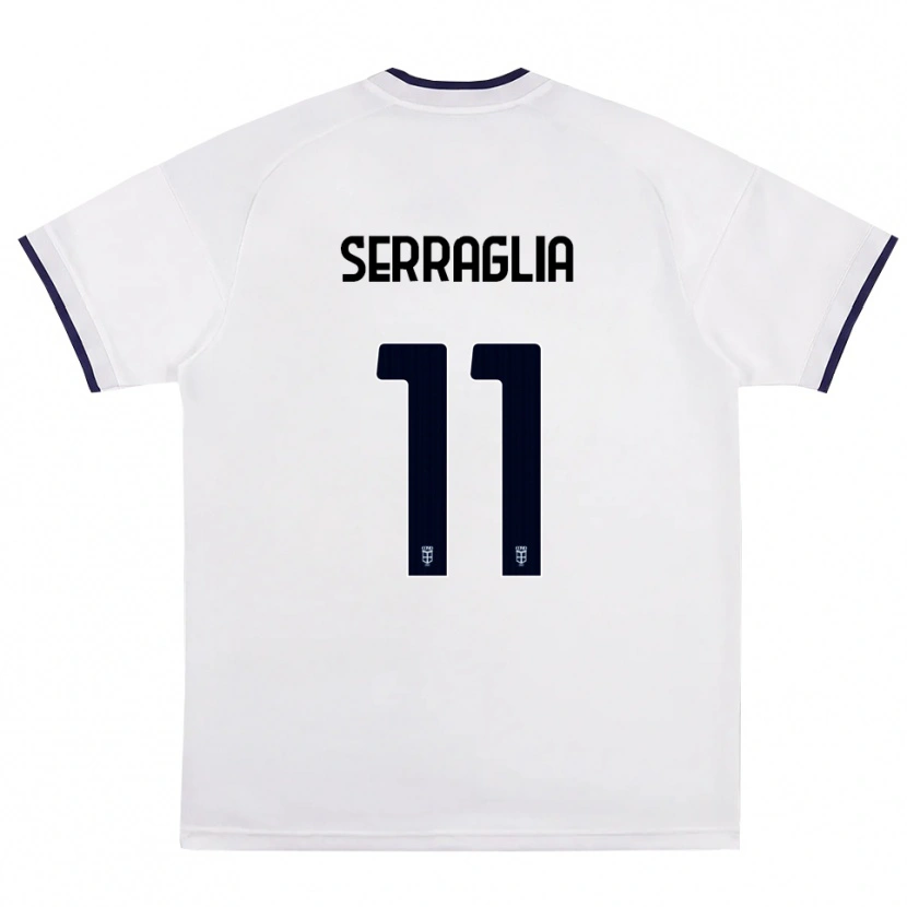 Danxen Męski Lucas Serraglia #11 Biały Czerwony Królewski Niebieski Wyjazdowa Koszulka 2026/27 Koszulki Klubowe