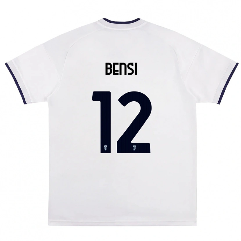 Danxen Męski Nicolò Bensi #12 Biały Czerwony Królewski Niebieski Wyjazdowa Koszulka 2026/27 Koszulki Klubowe