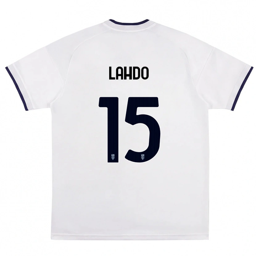 Danxen Męski Adrian Lahdo #15 Biały Czerwony Królewski Niebieski Wyjazdowa Koszulka 2026/27 Koszulki Klubowe