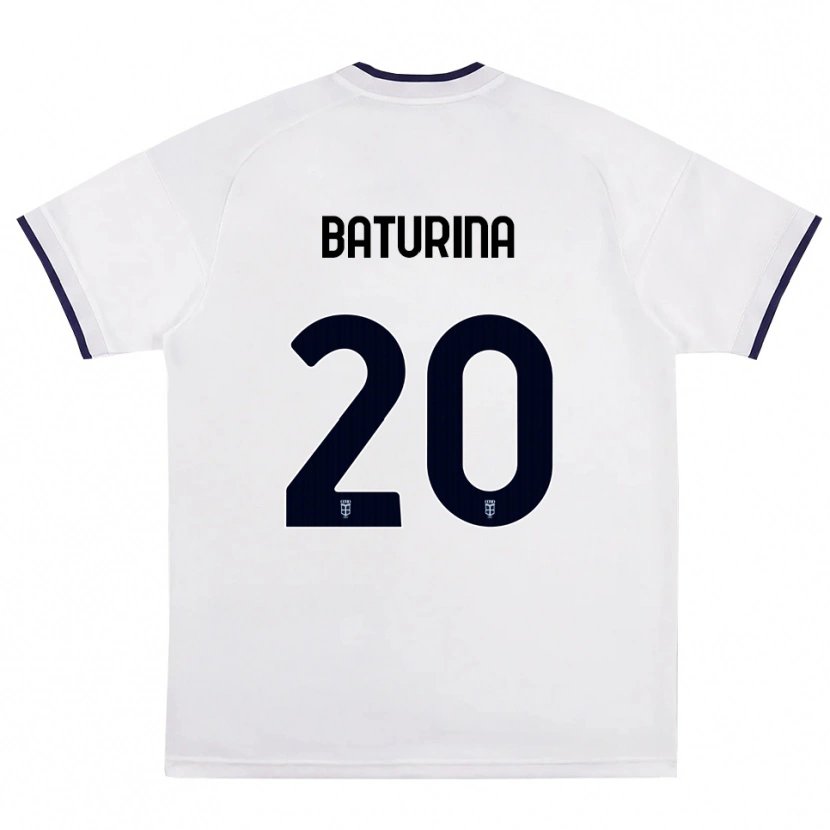 Danxen Męski Martin Baturina #20 Biały Czerwony Królewski Niebieski Wyjazdowa Koszulka 2026/27 Koszulki Klubowe