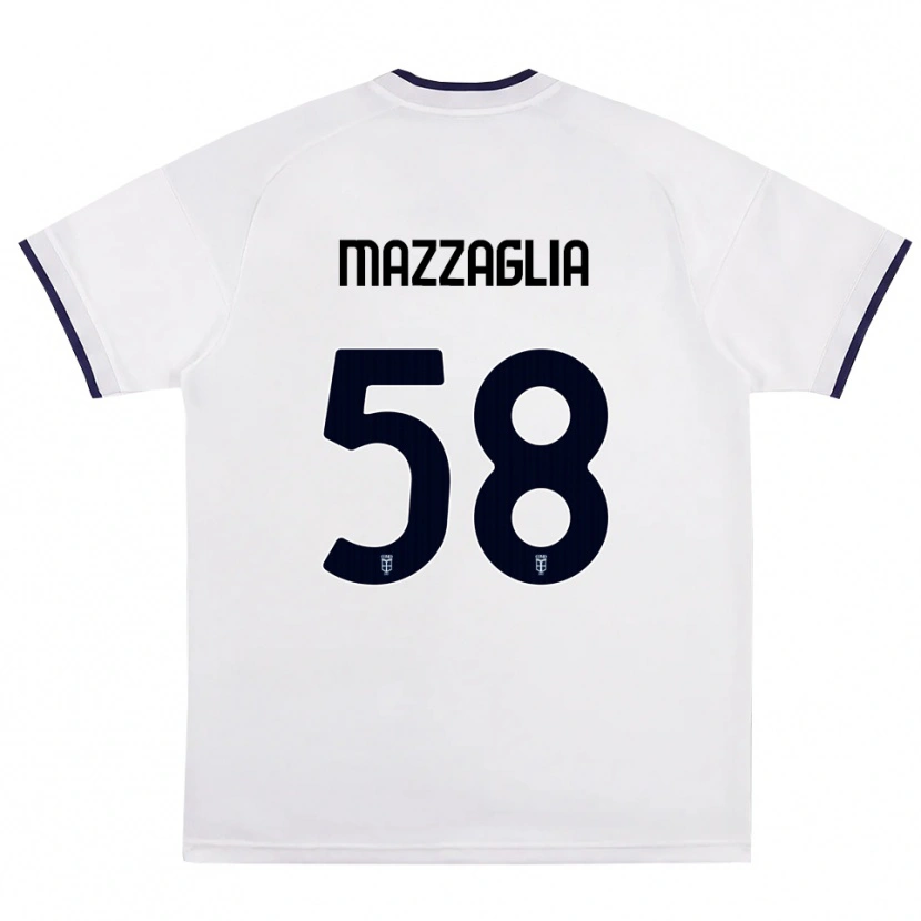 Danxen Męski Giuseppe Mazzaglia #58 Biały Czerwony Królewski Niebieski Wyjazdowa Koszulka 2026/27 Koszulki Klubowe