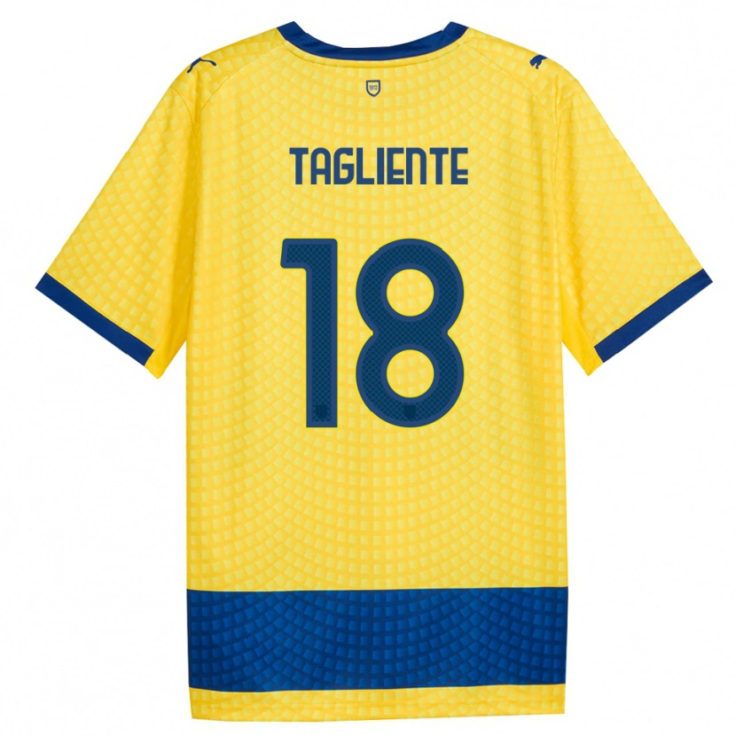 Danxen Męski Anthony Tagliente #18 Żółty Niebieski Czarny Wyjazdowa Koszulka 2026/27 Koszulki Klubowe