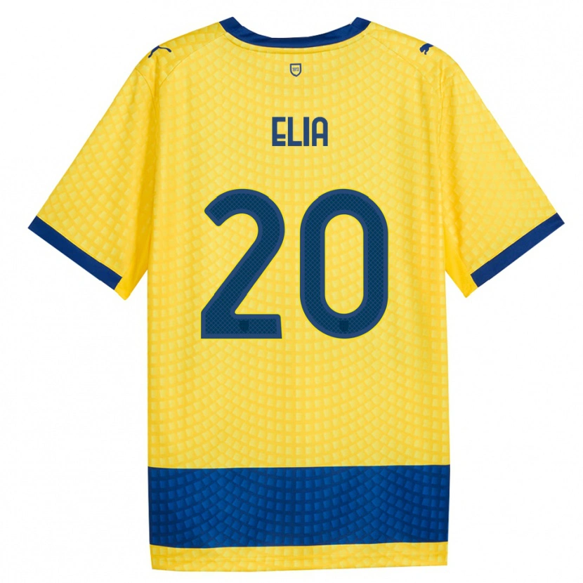 Danxen Męski Alessandro Elia #20 Żółty Niebieski Czarny Wyjazdowa Koszulka 2026/27 Koszulki Klubowe
