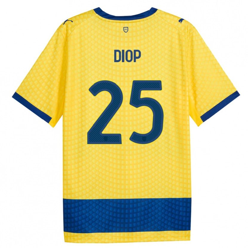 Danxen Męski Doro Diop #25 Żółty Niebieski Czarny Wyjazdowa Koszulka 2026/27 Koszulki Klubowe