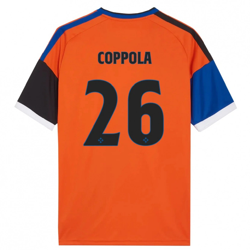 Danxen Męski Francesco Coppola #26 Pomarańczowy Niebieski Czarny Biały Wyjazdowa Koszulka 2026/27 Koszulki Klubowe