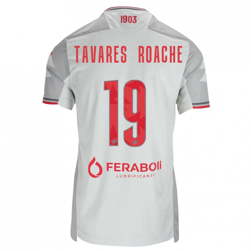 Danxen Męski Carter Tavares Roache #19 Szary Biały Czerwony Wyjazdowa Koszulka 2026/27 Koszulki Klubowe