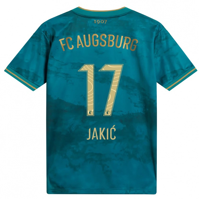 Danxen Męski Kristijan Jakic #17 Zielony Brązowy Wyjazdowa Koszulka 2026/27 Koszulki Klubowe