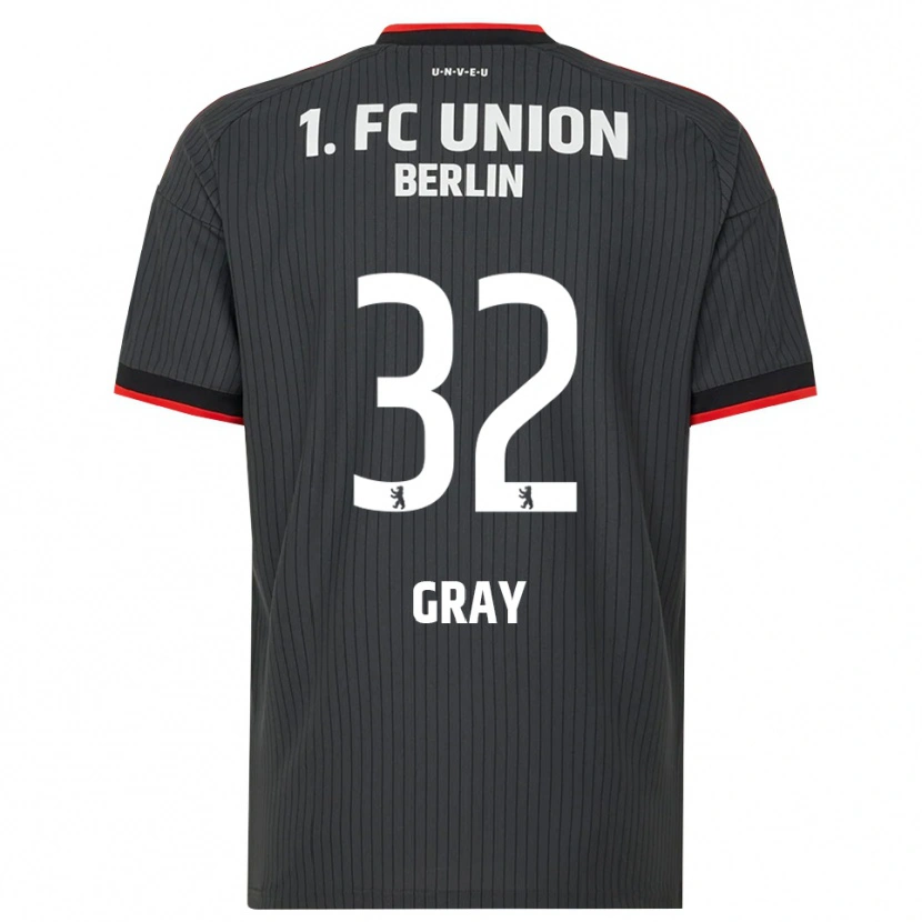 Danxen Męski Mekhi Gray #32 Czarny Biały Czerwony Wyjazdowa Koszulka 2026/27 Koszulki Klubowe