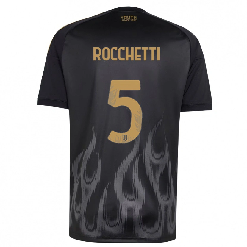Danxen Męski Edoardo Rocchetti #5 Czarny Brązowy Trzeci Komplet Koszulka 2026/27 Koszulki Klubowe