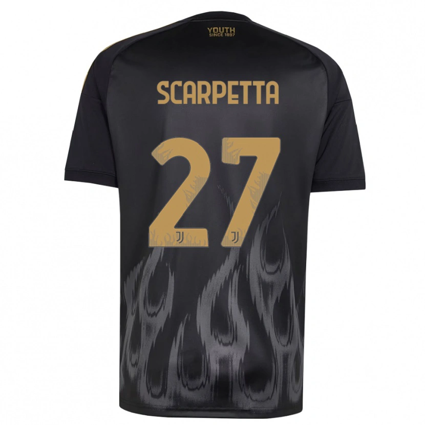 Danxen Męski Jacopo Scarpetta #27 Czarny Brązowy Trzeci Komplet Koszulka 2026/27 Koszulki Klubowe