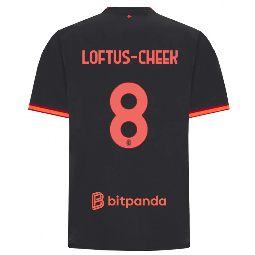 Danxen Męski Ruben Loftus-Cheek #8 Czarny Czerwony Trzeci Komplet Koszulka 2026/27 Koszulki Klubowe