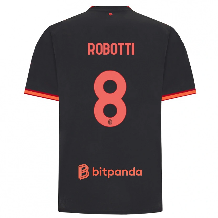 Danxen Męski Giovanni Robotti #8 Czarny Czerwony Trzeci Komplet Koszulka 2026/27 Koszulki Klubowe