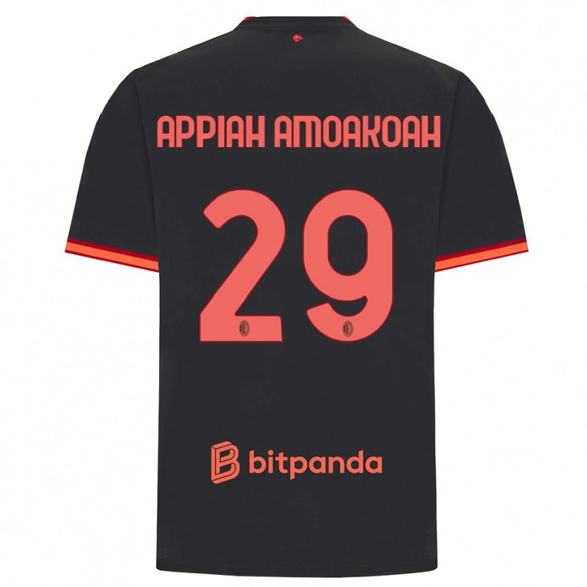 Danxen Męski Karen Appiah Amoakoah #29 Czarny Czerwony Trzeci Komplet Koszulka 2026/27 Koszulki Klubowe