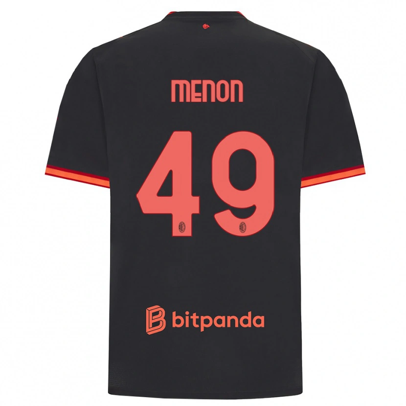Danxen Męski Luca Menon #49 Czarny Czerwony Trzeci Komplet Koszulka 2026/27 Koszulki Klubowe