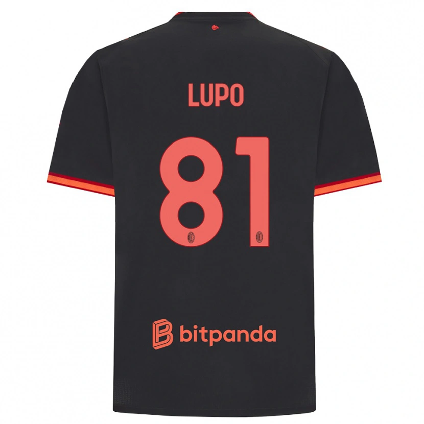 Danxen Męski Simone Lupo #81 Czarny Czerwony Trzeci Komplet Koszulka 2026/27 Koszulki Klubowe