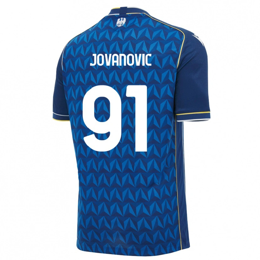 Danxen Męski Lazar Jovanovic #91 Królewski Niebieski Biały Niebieski Wyjazdowa Koszulka 2026/27 Koszulki Klubowe
