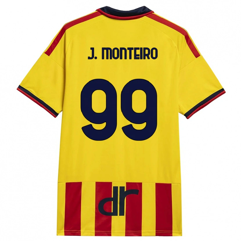 Danxen Męski Joël Monteiro #99 Żółty Czerwony Domowa Koszulka 2026/27 Koszulki Klubowe