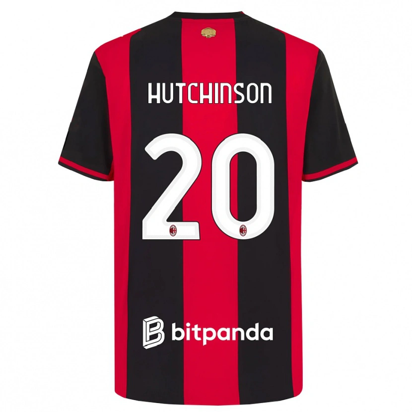 Danxen Kobiety Omari Hutchinson #20 Czerwony Czarny Biały Domowa Koszulka 2026/27 Koszulki Klubowe
