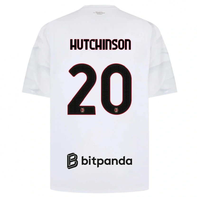 Danxen Kobiety Omari Hutchinson #20 Biały Czerwony Czarny Wyjazdowa Koszulka 2026/27 Koszulki Klubowe