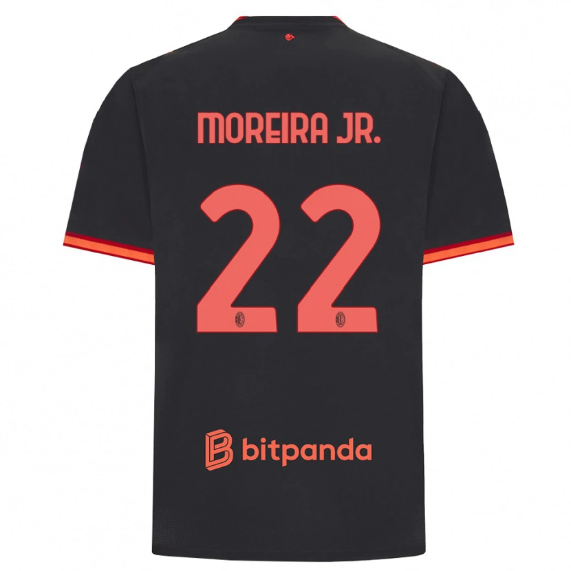Danxen Kobiety Diego Moreira #22 Czarny Czerwony Trzeci Komplet Koszulka 2026/27 Koszulki Klubowe