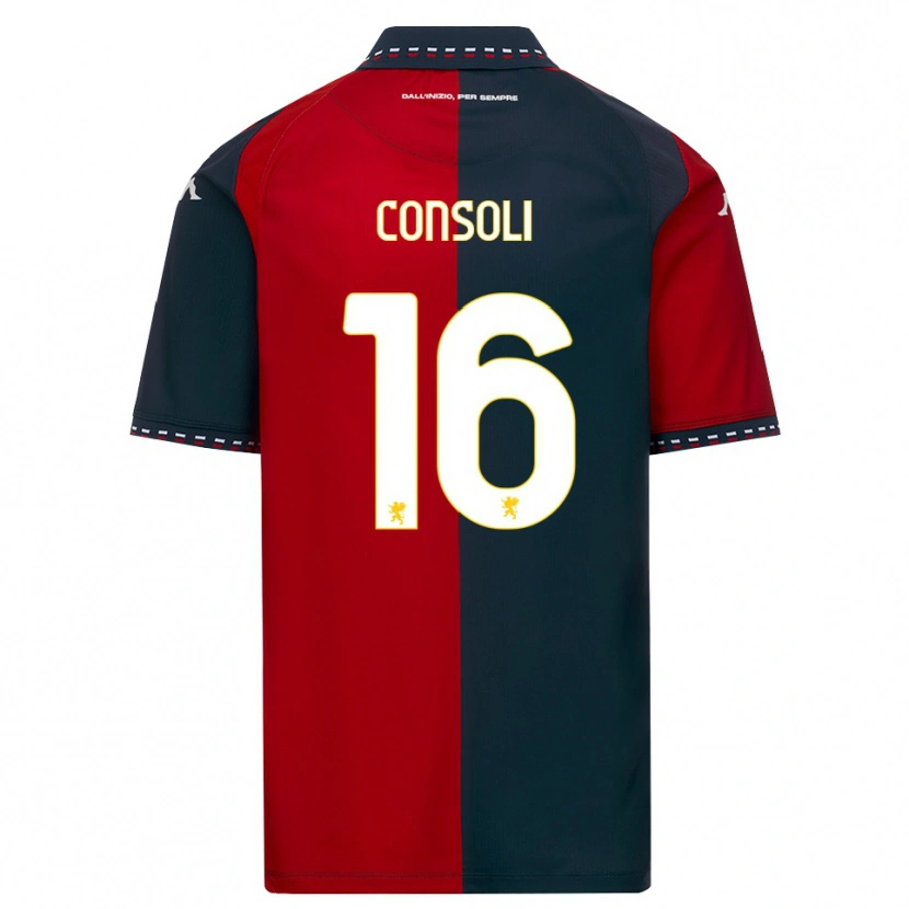 Danxen Kobiety Alessandro Consoli #16 Czerwony Czarny Biały Domowa Koszulka 2026/27 Koszulki Klubowe