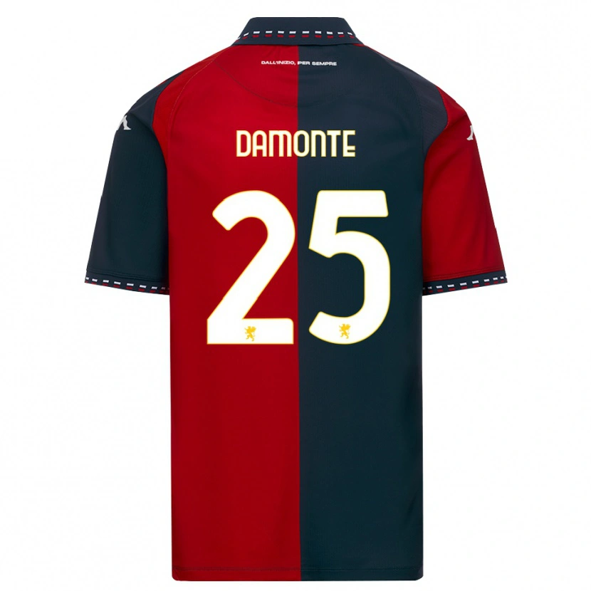 Danxen Kobiety Lorenzo Damonte #25 Czerwony Czarny Biały Domowa Koszulka 2026/27 Koszulki Klubowe