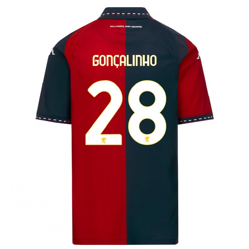 Danxen Kobiety João Gonçalinho #28 Czerwony Czarny Biały Domowa Koszulka 2026/27 Koszulki Klubowe