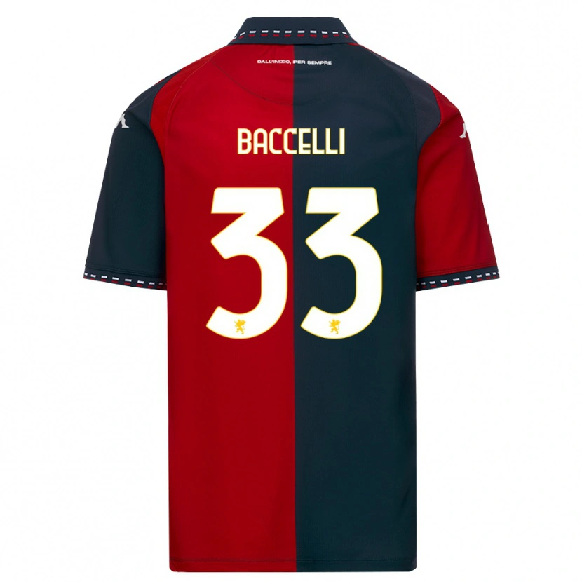 Danxen Kobiety Pietro Baccelli #33 Czerwony Czarny Biały Domowa Koszulka 2026/27 Koszulki Klubowe