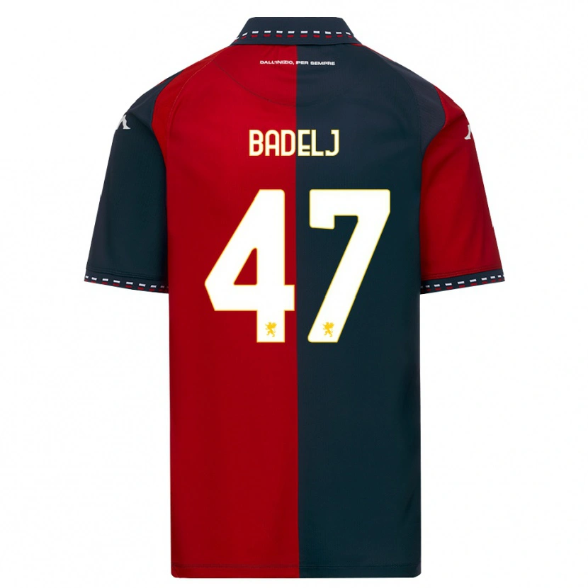 Danxen Kobiety Milan Badelj #47 Czerwony Czarny Biały Domowa Koszulka 2026/27 Koszulki Klubowe
