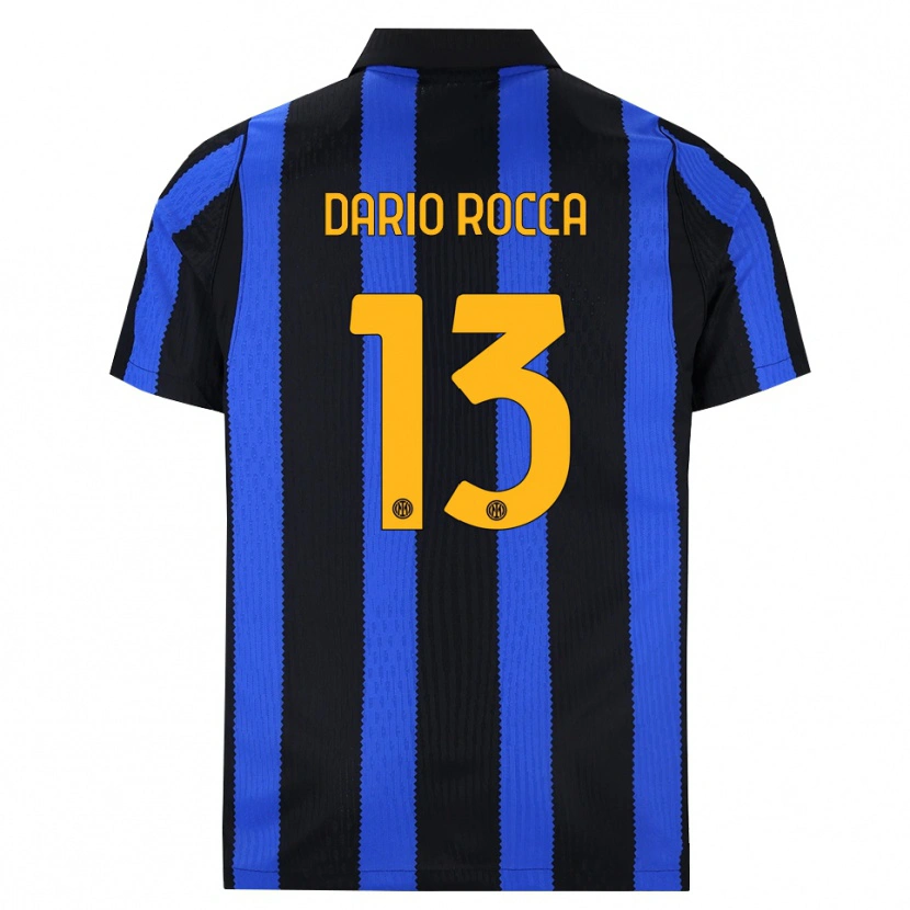 Danxen Kobiety Edoardo Dario Rocca #13 Czarny Niebieski Żółty Domowa Koszulka 2026/27 Koszulki Klubowe