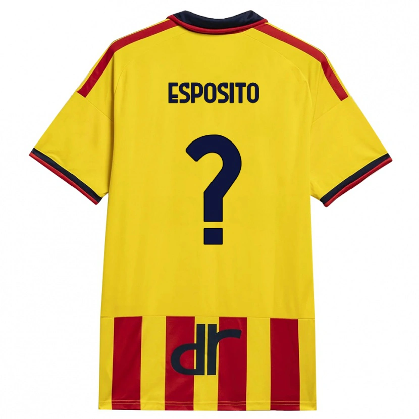 Danxen Kobiety Sebastian Esposito #0 Żółty Czerwony Domowa Koszulka 2026/27 Koszulki Klubowe