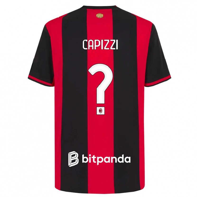 Danxen Kobiety Edoardo Capizzi #0 Czerwony Czarny Biały Domowa Koszulka 2026/27 Koszulki Klubowe