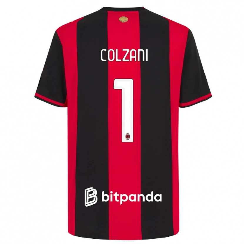 Danxen Kobiety Edoardo Colzani #1 Czerwony Czarny Biały Domowa Koszulka 2026/27 Koszulki Klubowe