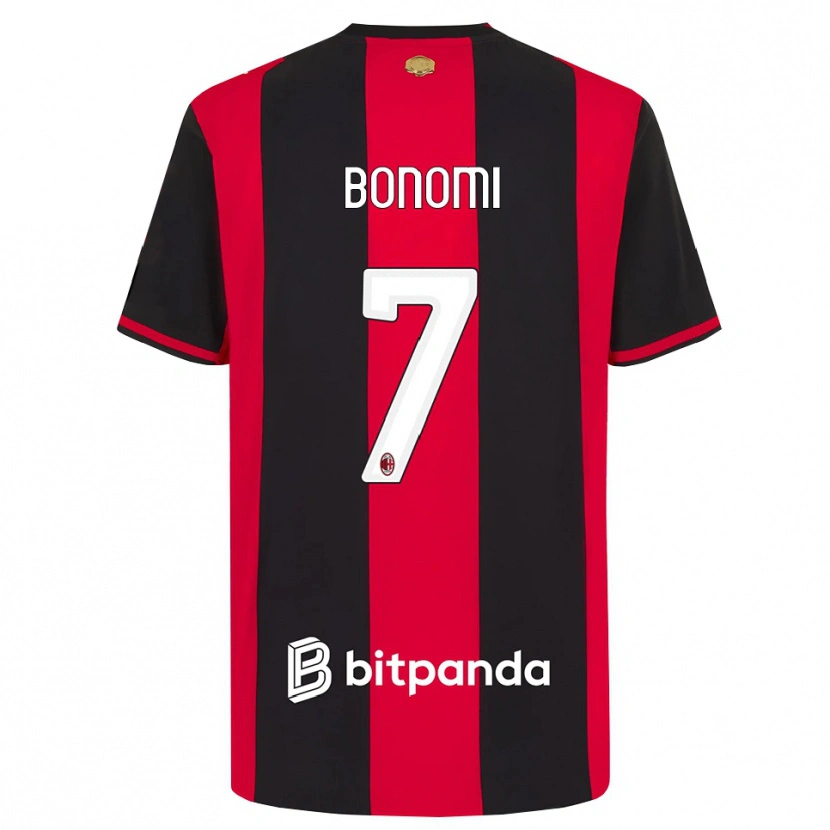 Danxen Kobiety Alessandro Bonomi #7 Czerwony Czarny Biały Domowa Koszulka 2026/27 Koszulki Klubowe