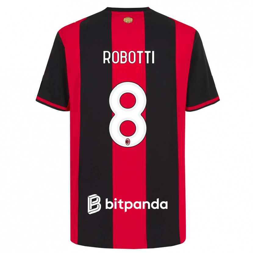 Danxen Kobiety Giovanni Robotti #8 Czerwony Czarny Biały Domowa Koszulka 2026/27 Koszulki Klubowe