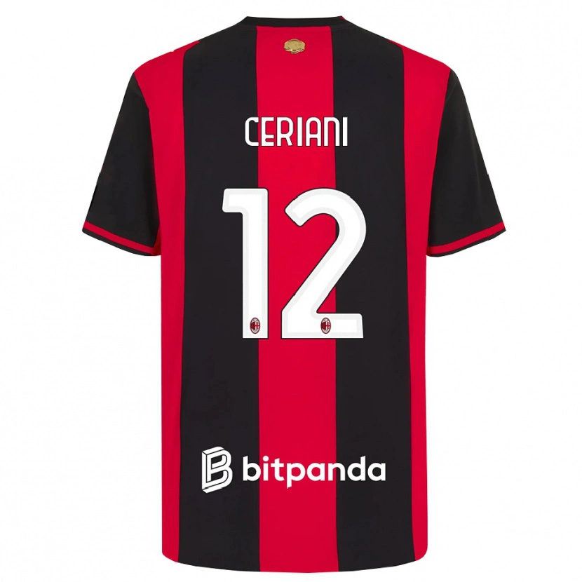 Danxen Kobiety Gabriele Ceriani #12 Czerwony Czarny Biały Domowa Koszulka 2026/27 Koszulki Klubowe