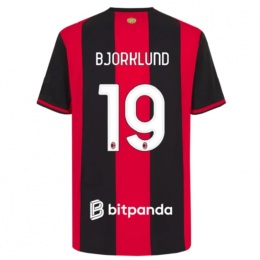 Danxen Kobiety Lukas Bjorklund #19 Czerwony Czarny Biały Domowa Koszulka 2026/27 Koszulki Klubowe