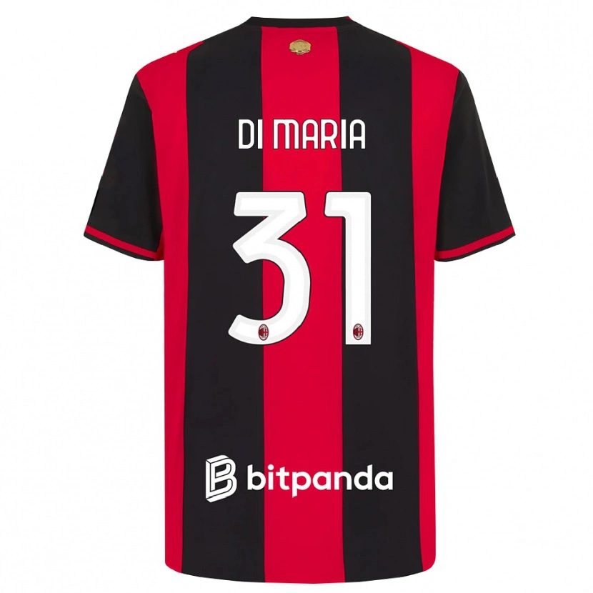 Danxen Kobiety Alessandro Di Maria #31 Czerwony Czarny Biały Domowa Koszulka 2026/27 Koszulki Klubowe