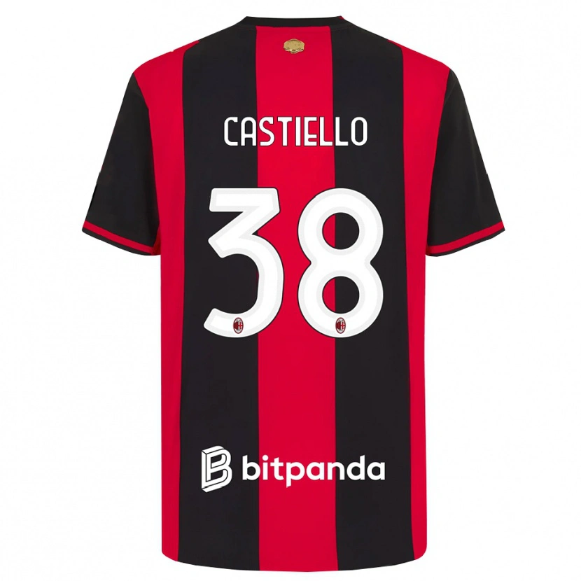 Danxen Kobiety Alex Castiello #38 Czerwony Czarny Biały Domowa Koszulka 2026/27 Koszulki Klubowe