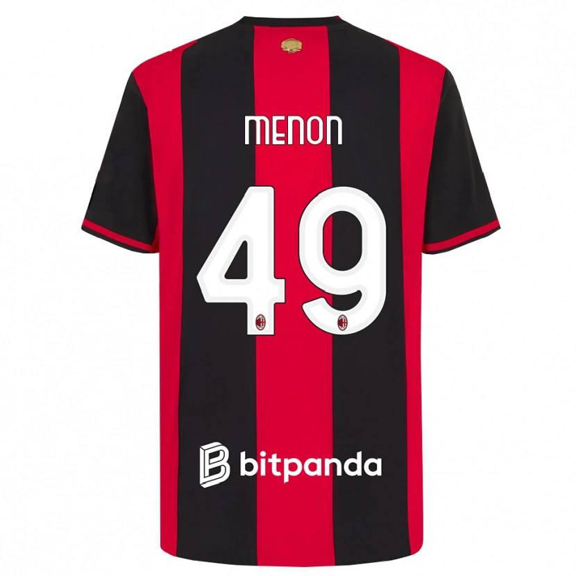 Danxen Kobiety Luca Menon #49 Czerwony Czarny Biały Domowa Koszulka 2026/27 Koszulki Klubowe
