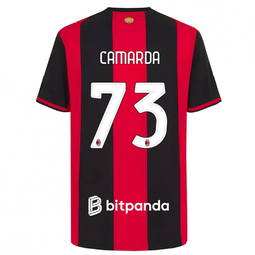 Danxen Kobiety Francesco Camarda #73 Czerwony Czarny Biały Domowa Koszulka 2026/27 Koszulki Klubowe